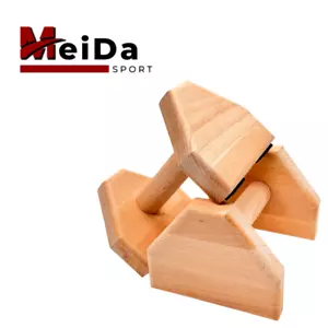 Liegestützgriffe Holz Muskelaufbau Push Up Bar´s Rutschfest Stabil Buchenholz - Bild 1 von 3