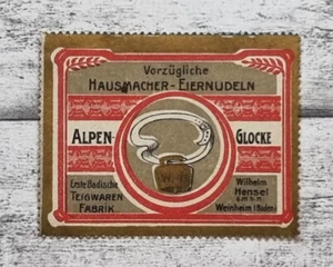 Eiernudeln Alpen Glocke Teigwaren Hensel Lebensmittel Werbung Reklamemarke Deko - Bild 1 von 2