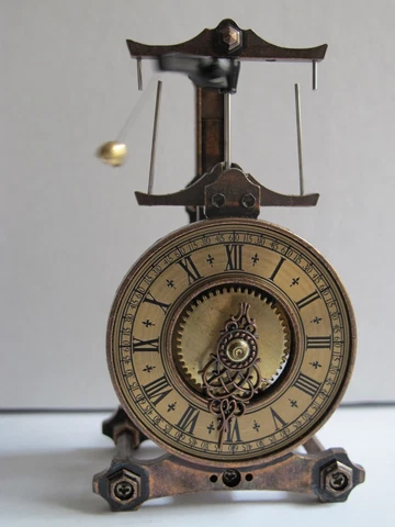 Very RARE Antique Flying Pendulum Clock, Tomy Guild Clock, Works, Interesting! Cover