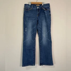 Seven7 Womens Jeans Size 14 Blue Bootcut Denim Bottoms RN 109890 - Picture 1 of 11