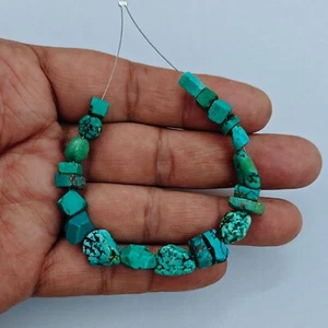 Vintage Turquoise Rough Beads 100% Natural Turquoise Beads Loose Gemstones - Picture 1 of 6