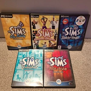 THE SIMS 1 Double DELUXE BASE GAME 6 EXPANSIONS JOBLOT BUNDLE SIMULATION VGC EA - Picture 1 of 4