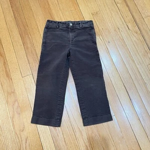 Papo d’Anjo Boys Preppy Chino Pants Size 5 Brown Cotton Straight Leg EUC - Picture 1 of 10