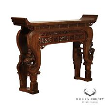 Chinese Qing Dynasty Style Carved Console Altar Table
