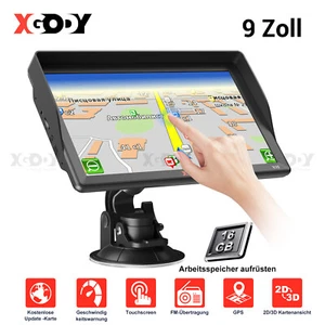 XGODY LKW, PKW, 9 Zoll WOMO BUS GPS Navigationsgerät navi DE EU AU Karten 16GB - Bild 1 von 16