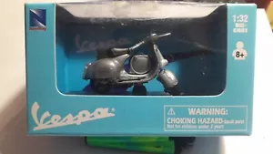 ✅ vespa 150 GS 1955 Newray Model Grey Dark Diecast Die Cast 1:3 2 New - Picture 1 of 4