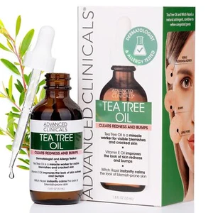 Advanced Clinicals Tea Tree Oil For Skin | Acne Patch Vegan Facial Serum | Ta... - Picture 1 of 9