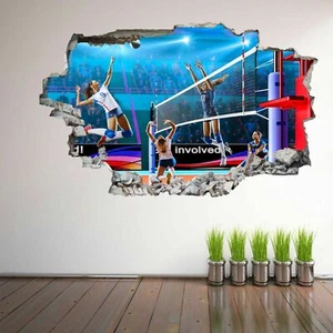 Female Volleyball Players Sports 3D Wall Art Sticker Mural Decal Poster GD7 - Picture 1 of 2