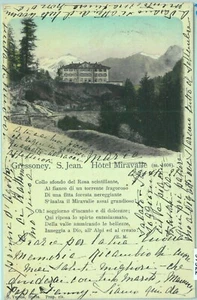 97522 - CARTOLINA d'Epoca - AOSTA provincia - GRESSONEY S. Jean HOTEL MIRAVALLE - Picture 1 of 1
