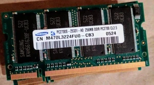 Samsung 256MB DDR PC2700S-25331-A0 CL2.5 #M470L3224FU0-CB3 - Laptop Memory - Picture 1 of 1