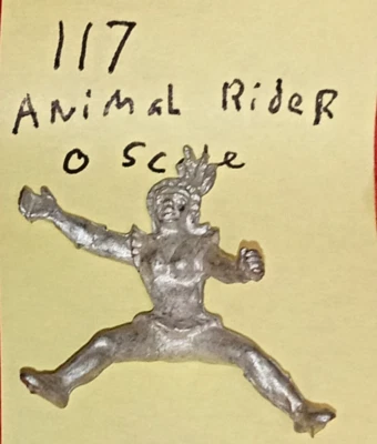 Circus Town  O Scale ANIMAL RIDER 117 (AKA 217) NATURAL Metal DIECAST Figure NOS - Image 1 of 4