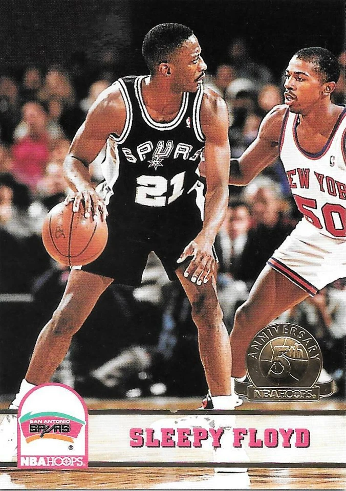 SLEEPY FLOYD 1993-94 HOOPS GOLD 5TH ANNIVERSARY - SAN ANTONIO SPURS - #404 - Image 1 of 1