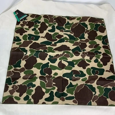 棕色/绿色/棕褐色迷彩复古头巾手帕/骑手汉基新品 — 第 1/4 张图片