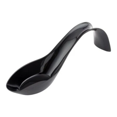 Black Plastic Stiletto Spoon - 5" x 1/2" x 1 1/4" - 100 count box - Image 1 of 2