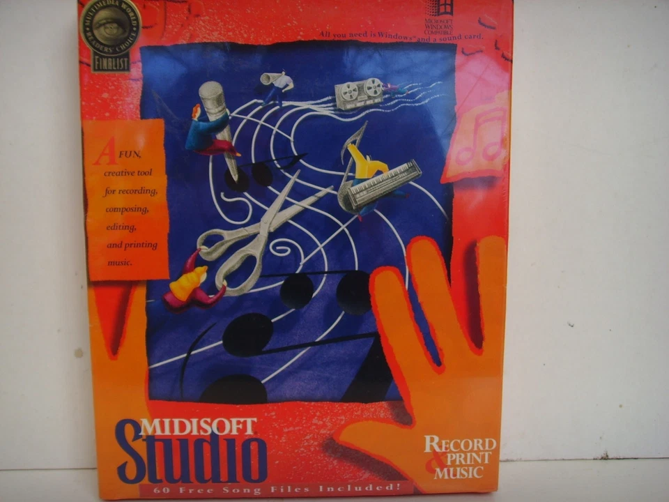 Midisoft Studio, 1994, Record Print Music Windows 3.1 3.5" Diskette NEW SEALED  - Image 1 of 1