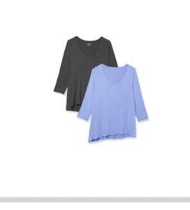 Amazon Essentials Womens 3/4 Sleeve Swing Tee 2 Pk 3X - Picture 1 of 1