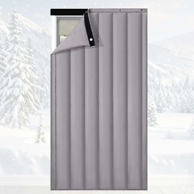 Cortina de puerta con aislamiento térmico, insonorización para puerta, manta térmica para puerta Foto 1 de 4