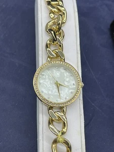 Strass Dekor Runde Zeiger Quarzuhr - Bild 1 von 6