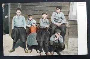 c.1910s Netherlands Postcard " Costume Marken" Unused - Bild 1 von 2