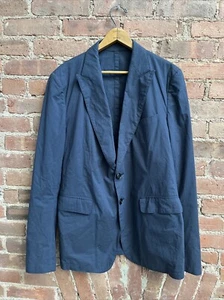 Dries Van Noten Men’s Unstructured Jacket, Sz 50, Navy Blue Cotton Lightweight - Picture 1 of 9