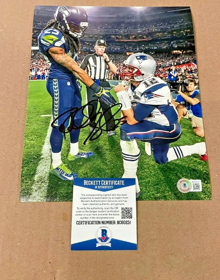 RICHARD SHERMAN SIGNED SEATTLE SEAHAWKS 8X10 PHOTO BECKETT CERTIFIED #3 - Image 1 of 1