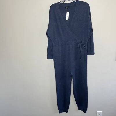 Macacão de malha J CREW feminino XS suéter azul NOVO mistura de lã merino BB378 - Imagem 1 de 4