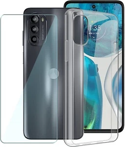 COVER TRASPARENTE + PELLICOLA VETRO TEMPERATO PER MOTOROLA MOTO G52 CUSTODIA TPU - Zdjęcie 1 z 11