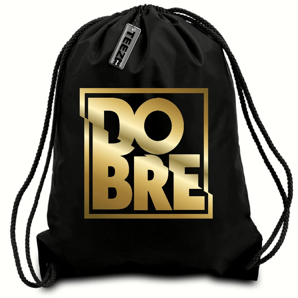 TEEZ Black & Gold Dobre Brothers drawstring bag,Gaming,swimming bag,water resistant
