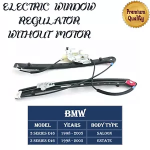 REGULATEUR VITRE PORTE AVANT DROITE SANS MOTEUR ELECTRIQUE POUR BMW SERIE 3 E46 99-05 - Photo 1/12