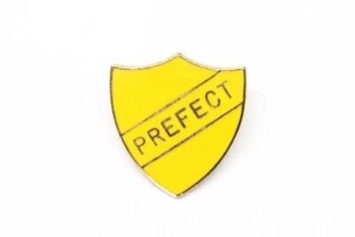 PREFECT BADGE YELLOW ENAMEL PIN BADGE MADE BY FATTORINI - Image 1 of 2