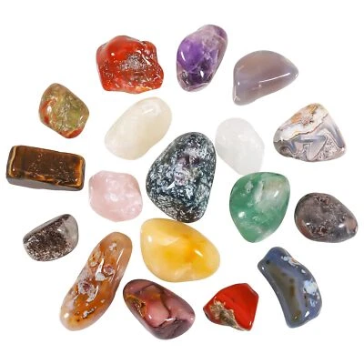 18 Stück Heilsteine Kristalle Set Natürliche Poliert Chakra Steine Set Bunte ... - Bild 1 von 4