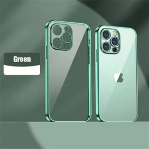 Soft Shockproof Case Cover Clear Plating For iPhone 15 14 13 Pro Max 13 12 Mini - Picture 1 of 31
