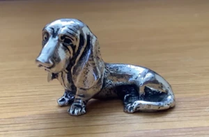 Dachshund Quality Silver Pewter Small Statue (TS11) - Picture 1 of 4