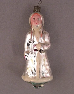 Christmas Tree Decoration Snegurochka Girl Russian Glass Vintage Soviet Ornament - Picture 1 of 5