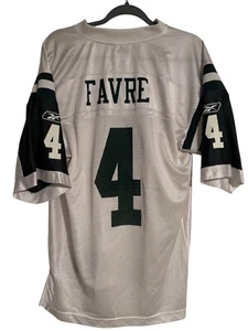 New York Jets Brett Favre Reebok Football Jersey Mens Medium White - Picture 1 of 5