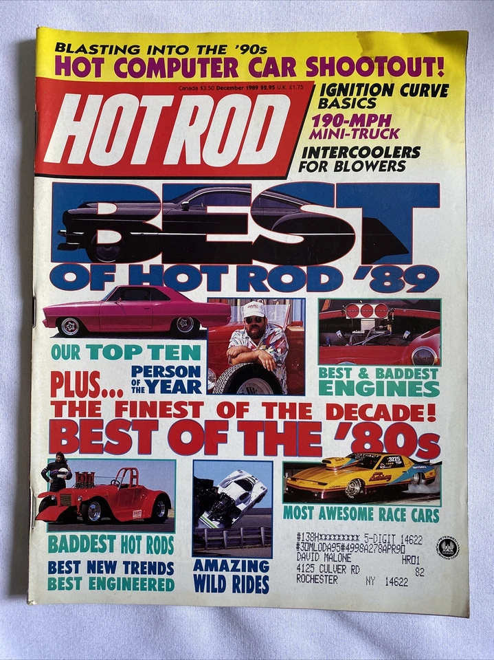 1989 December Hot Rod Magazine Dave Lewis’ Blown Rat Pickup For The Ages (CP305) - Image 1 of 3