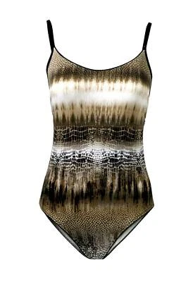 Class International Damen Optimizer-Badeanzug, taupe-khaki, E-Cup - Bild 1 von 4