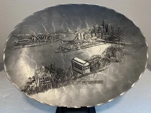 HEARST Broadcasting Wendall August Aluminum Clam Sea Shell Dish Bowl 1977 - Picture 1 of 5