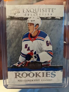 2021-22 UD Black Diamond NILS LUNDKVIST EXQUISITE ROOKIES 004/299 Rangers RC - Picture 1 of 1