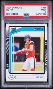 Donruss Bo Nix 2024 clasificación Rookie RC #311 PSA 9 como nuevo Broncos QB First Donruss - Imagen 1 de 3