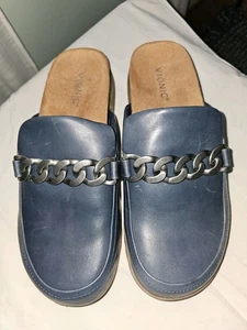 Zueco Vionic Georgie Mules azul marino sin cordones con cadena cómodo para mujer talla 9,5 nuevo - Imagen 1 de 11