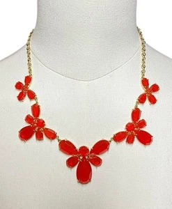 Kate Spade Necklace Coral Red Gold Tone Limited Edition Garden Butterfly 18” - Picture 1 of 9