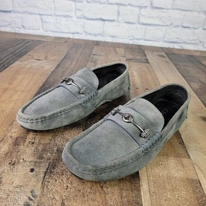 Coach Crosby Turnlock Driving Loafers Shoes Suede Gray Men's Size 9.5 D - Picture 1 of 10