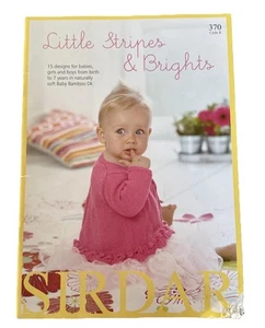 Sirdar Knitting Pattern Book #370 Little Stripes & Brights 15 Designs 0 To 7 yo - Picture 1 of 24