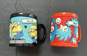 Taza Despicable Me Minion Dr Seuss Thing 1 3D Momograma Personalizado Para “ELLA” - Imagen 1 de 9