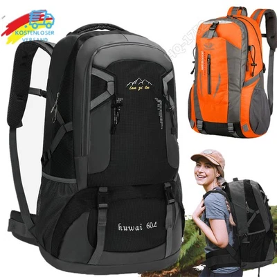 60L Herren/Damen Rucksack Groß Wasserdicht Wanderrucksack Trekking Reiserucksack - Bild 1 von 4