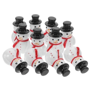  50 Stück Festliche Schneemann Mini Ornamente Weihnachtsdorf Figuren - Bild 1 von 12