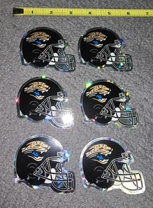 6-teiliges Set = Jacksonville Jaguar Helm Vinyl Aufkleber Sticker LAWRENCE Holigramm NFL - Bild 1 von 4