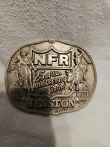 Vintage 1983 Hesston NFR 1st Edition 25th Anniversary Series 3.75" Gürtelschnalle - Bild 1 von 6