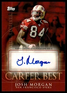 2009 Topps #CBA-JM Josh Morgan Career Best Autographs - Picture 1 of 2